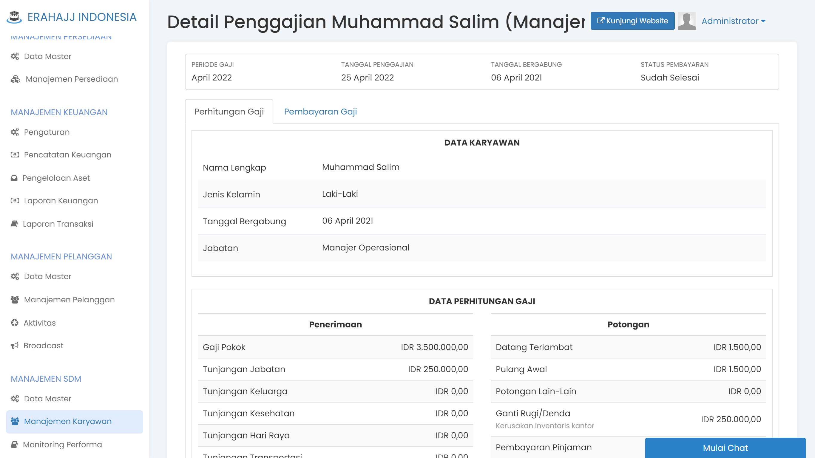 Pencatatan Produksi Barang